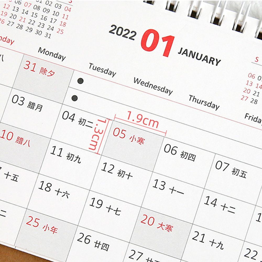 QUINTON Cartoon Desk Calendar 2022 Planner Accessories Table Calendar|Desk Calendar Portable Office Supplies 2022 Mini Desk Calendar Dual Daily Scheduler Table Planner Kawaii Monthly Planner Calendar Planner