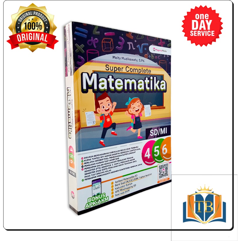 BUKU PELAJARAN SD - BUKU AKM - SUPER COMPLETE MATEMATIKA SD KELAS 4, 5, 6
