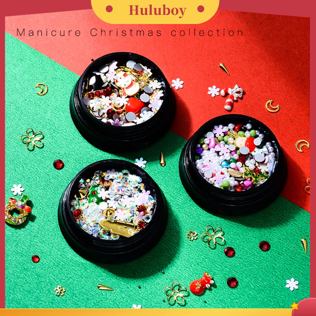 Huluboy Huluboy♡ Serpihan Tema Natal 3D Untuk Dekorasi Nail Art