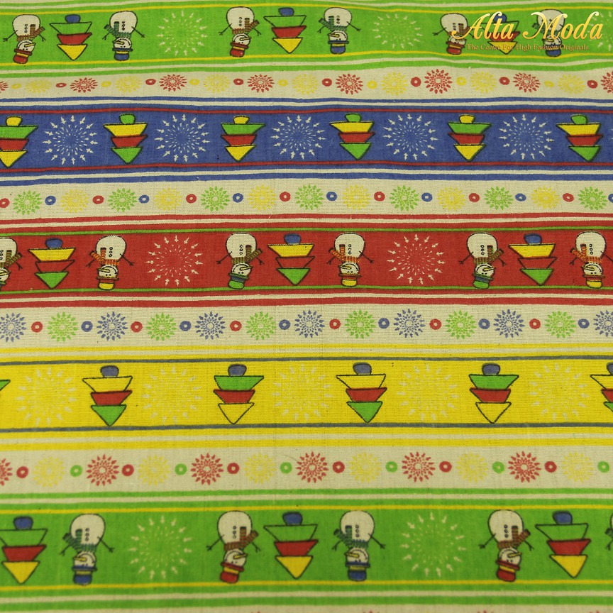 

Alta Moda Katun Motif Warna-Warni Motif Boneka Salju (1M)