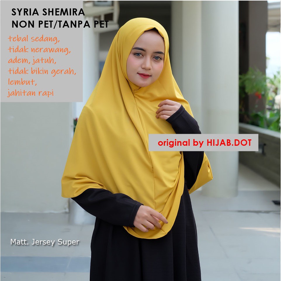GM SYRIA NON PET TANPA PET POLOS JILBAB HIJAB LANGSUNG INSTAN HARGA MURAH