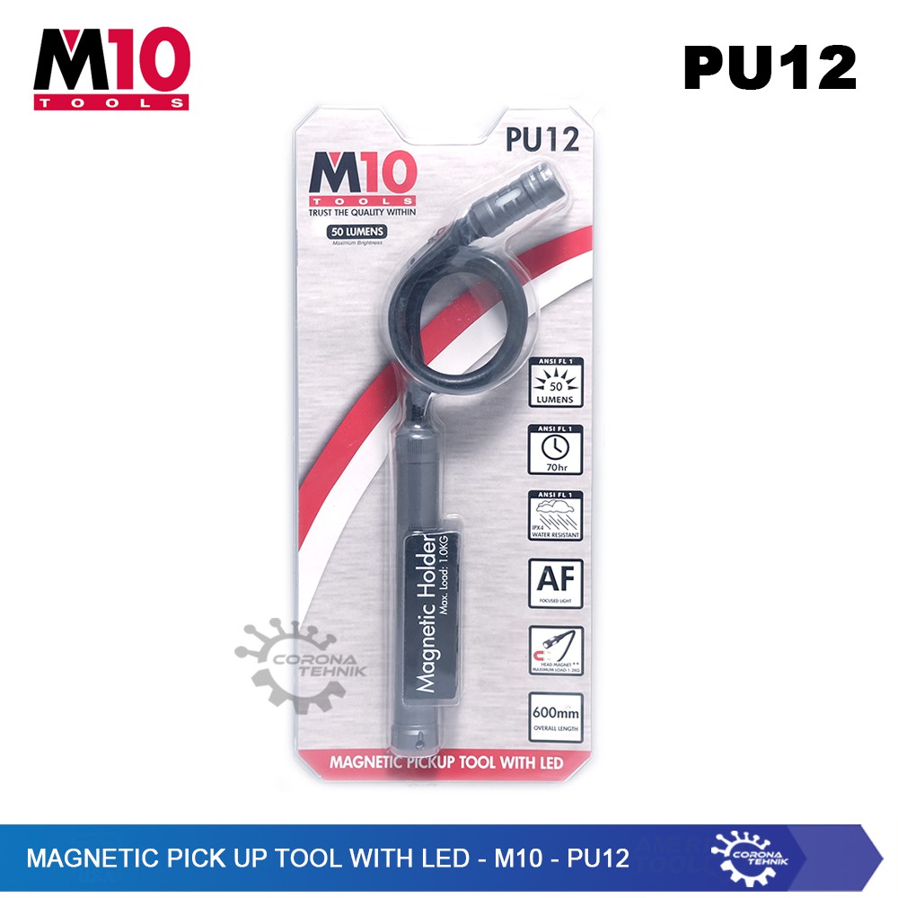 Magnetic Pick Up Tool With LED - M10 - PU12