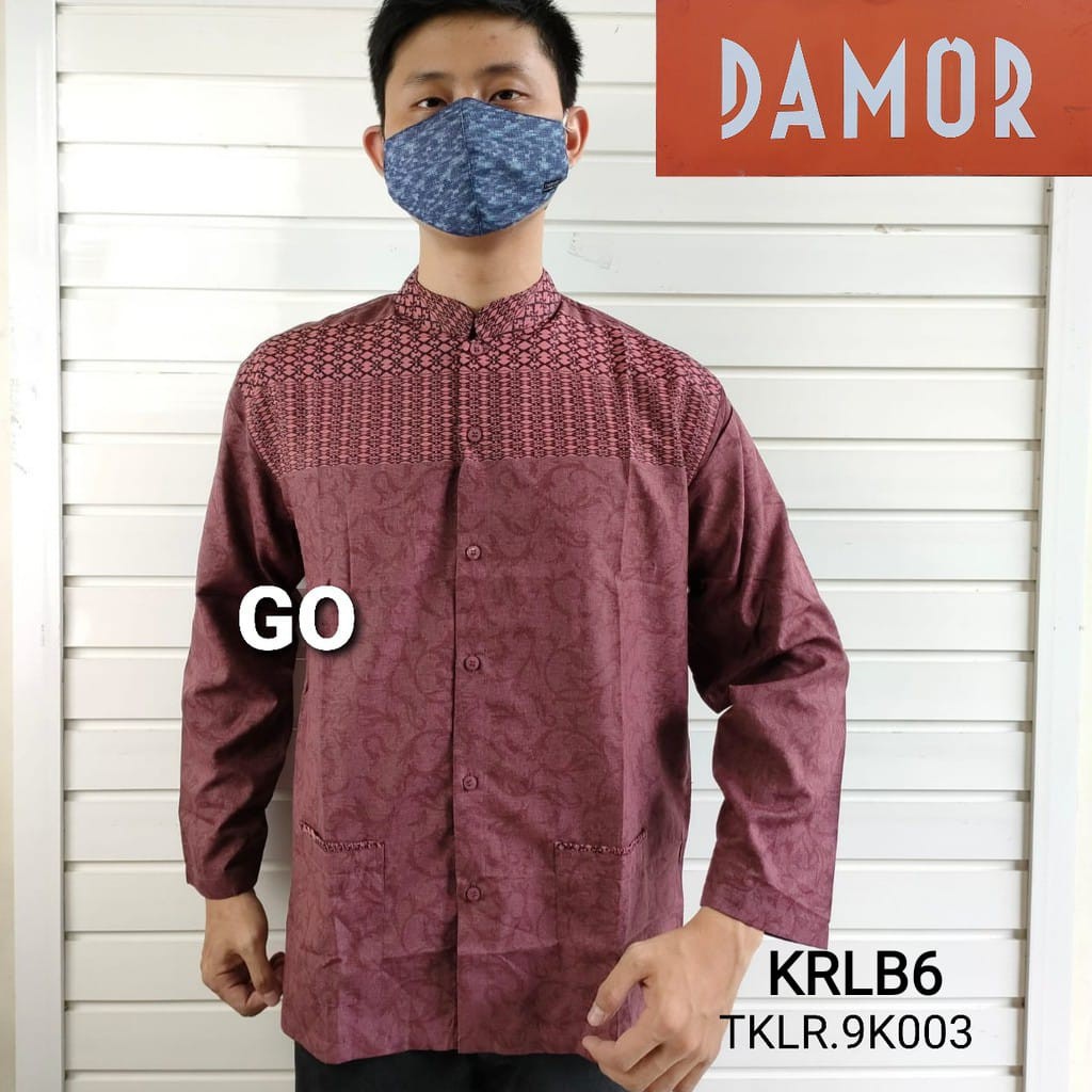 gos KRLB DAMOR (CRESSIDA) KOKO REGULER Baju Muslim Koko Cowok Pakaian Pria Muslim Lengan Panjang