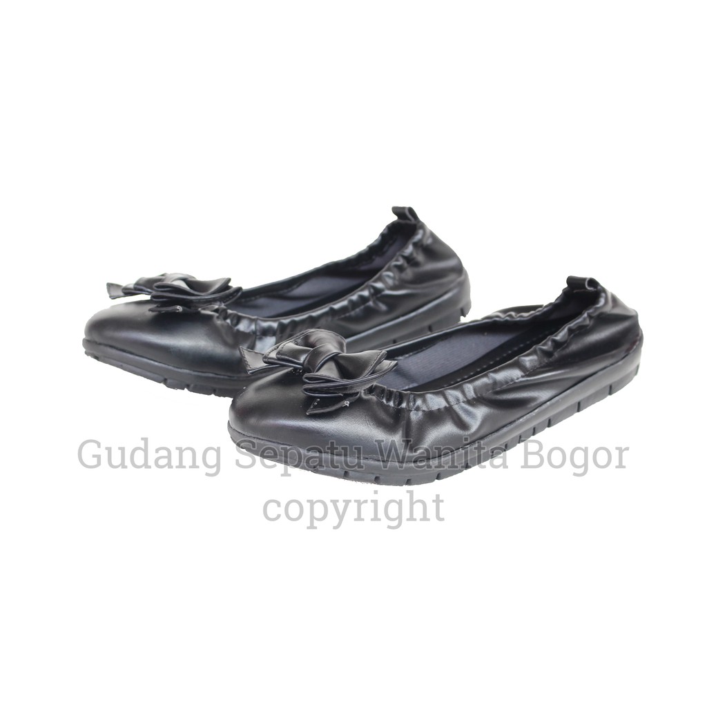Gratica Sepatu Wanita Flat Shoes Pita Balet AS 31-HITAM