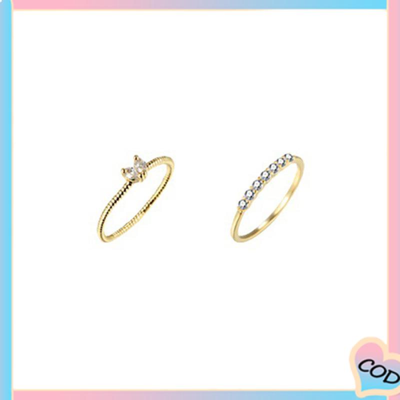 COD❤️ Cincin Jari Telunjuk Cinta Indah Ringan Mewah Kecil Indah untuk Anak Perempuan-A.one