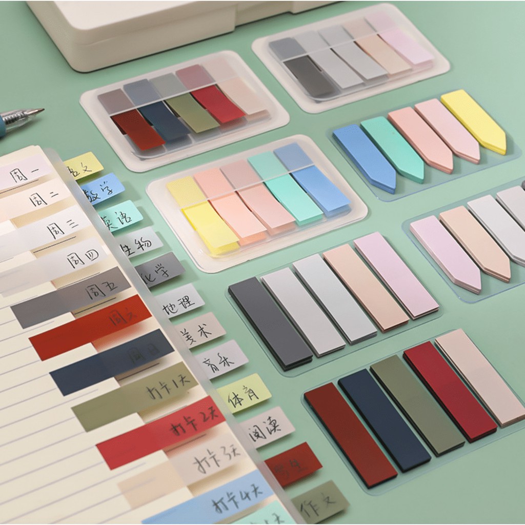 

100 lembar label stiker warna colorfull, sticky notes lucu DAY7