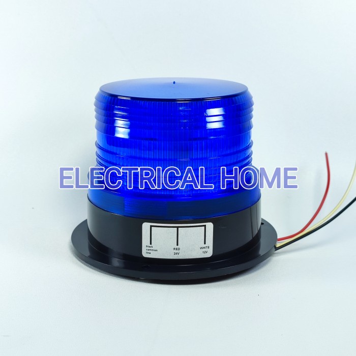 ROTARY LAMP N-5095 LED 4&quot; BIRU 12VDC/24VDC WITH MAGNET