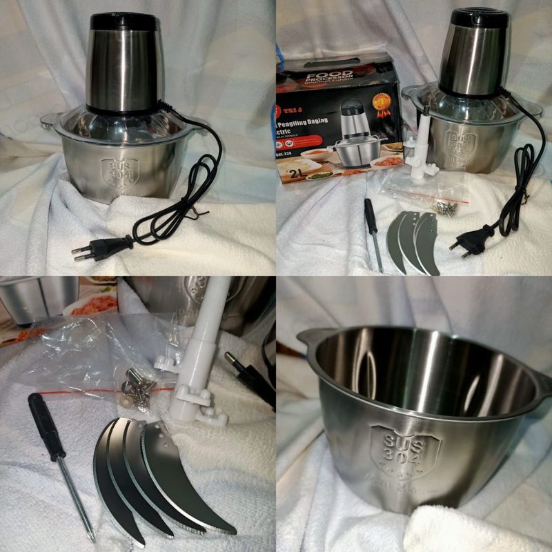 TRI J Meat Chopper/Blender Modern/Alat Penggiling Stainless Steel/Penggiling Daging