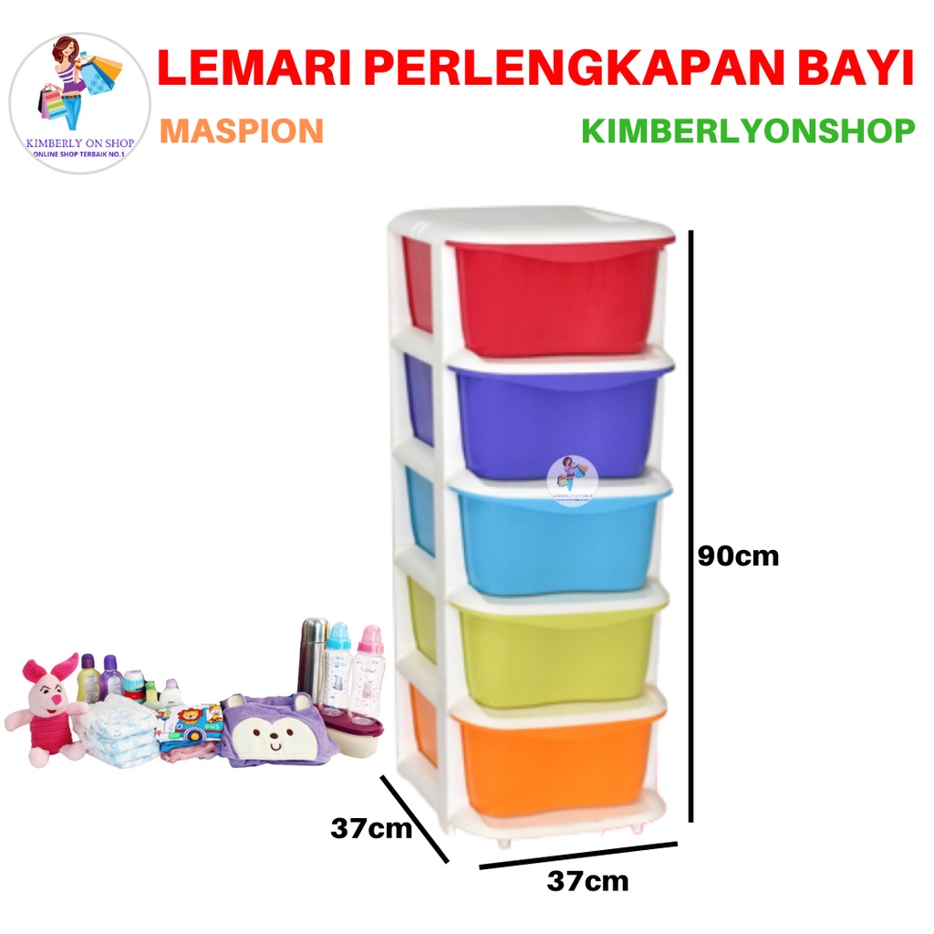 Laci Lemari Pakaian Susun 5 Tower Container S5 Maspion