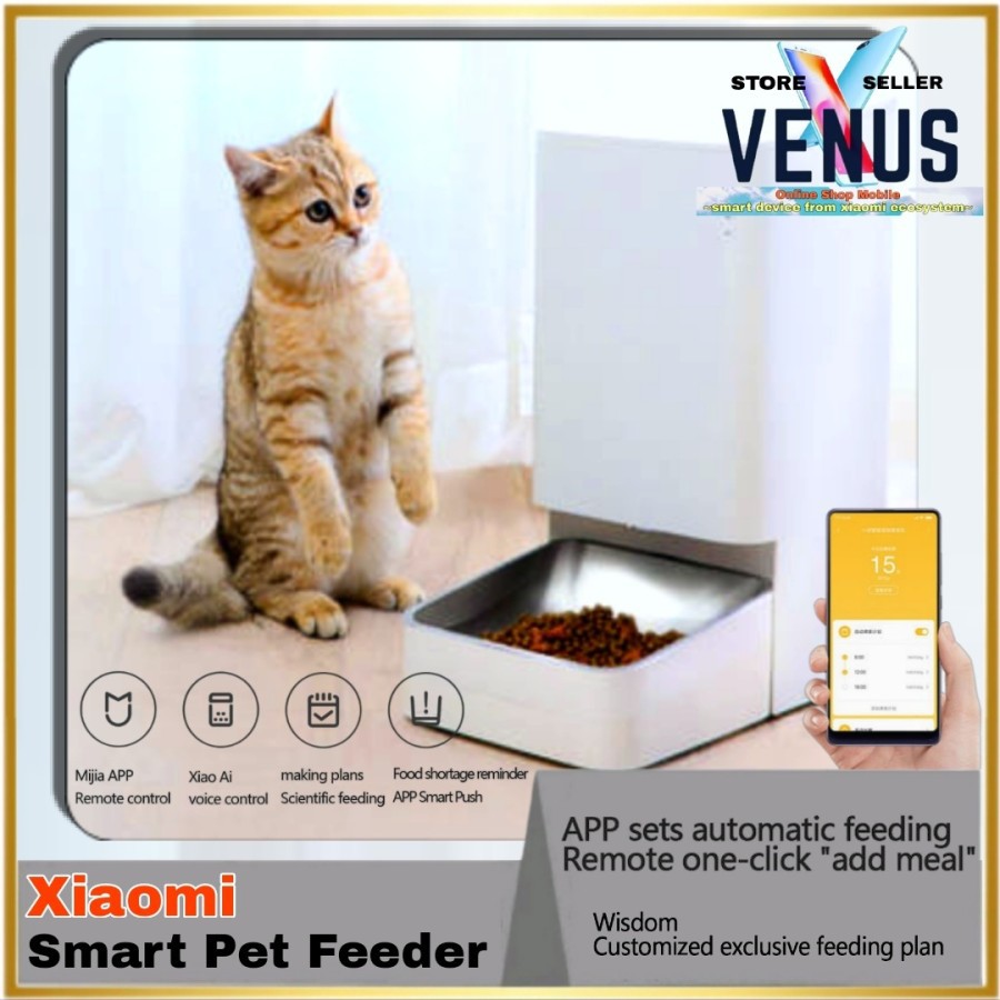 Mi Dispenser Pemberian makan Otomatis Cat Dog - Smart Pet Feeder
