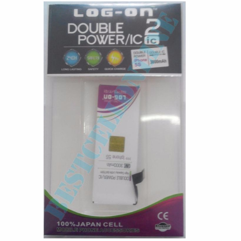 Baterai Double Power Log On IPHONE 5s Battery Batere Batre