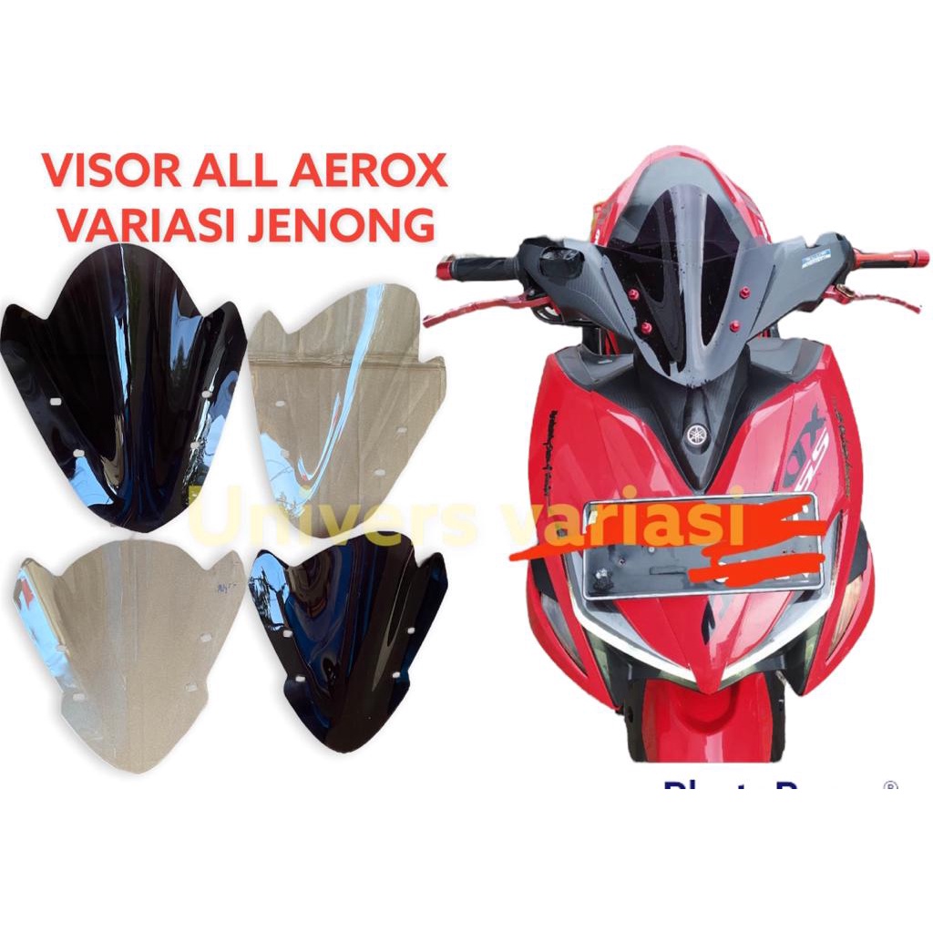 Jual Visor Aerox Model Jenong Baru Windshield Aerox Connected New Old Baut Visor Cnc Plastik