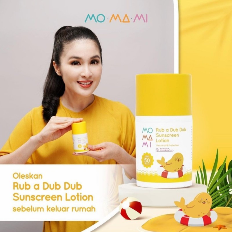 PERA657 MOMAMI RUB A DUB DUB SUNSCREEN LOTION BABY 50ML KRIM TABIR SURYA exp10/25