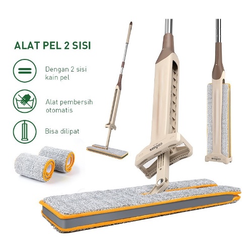 TERBARU Alat Pel Lantai 2 Sisi Ultra Mop Cleanze Ultra Mop Double Sided Alat Pel Lantai Ultra Mop Twister - Pel Lantai Praktis Peras Otomatis