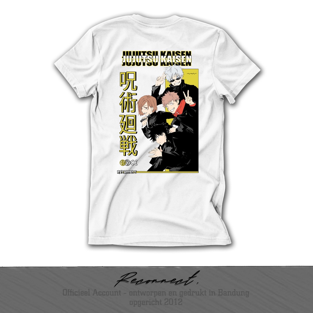 Reconnect Kaos Anak &amp; Dewasa Unisex Motif Anime Jujutsu Kaisen - Gratis Tambah Nama