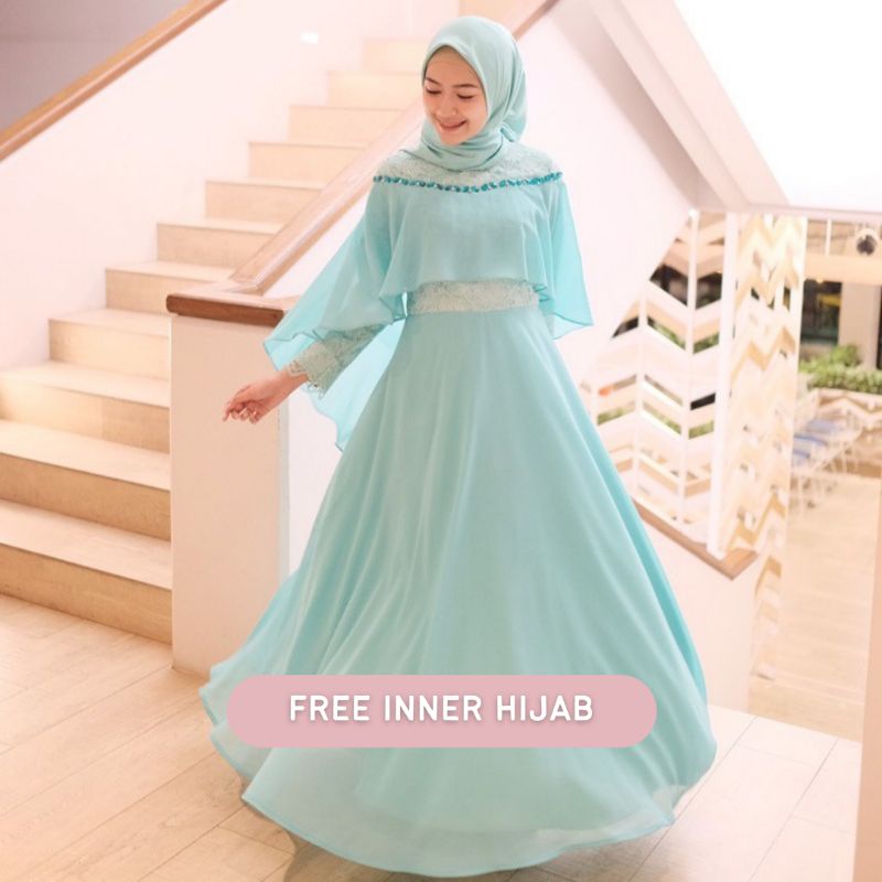 JASMINE DRESS BYGIAGIO dress kondangan gaun akad simple gaun wedding pernikahan baju muslim putih gaun lamaran elegan pakaian wanita pesta elegan fashion korea dres lebaran cantik anggun mewah nyaman gaun vintage fashion dress bahan babydoll brokat furing