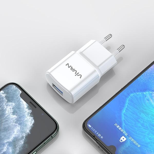 VIVAN Power Oval 3.0 ll Adaptor Charger 18W Quick Charging Batok Charger 1USB Garansi Original Resmi