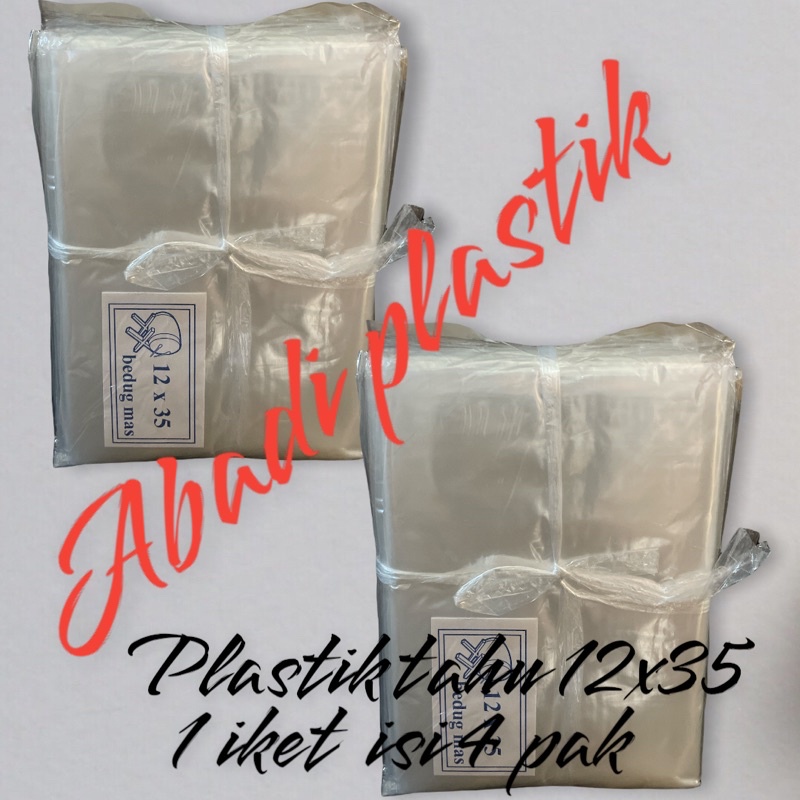 PLASTIK PP TAHU 12x25 / PP BENING TIPIS 12X25