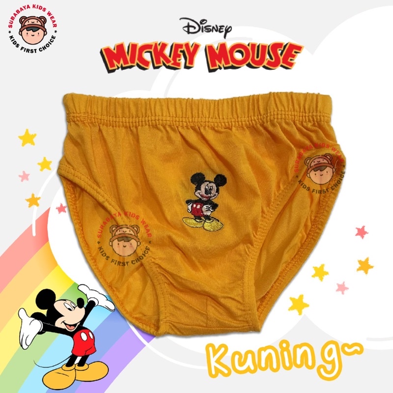 Celana Dalam Anak Laki-Laki Warna Bordir Mickey