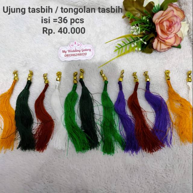 Ujung tasbih/tongolan tasbih isi 36 pcs
