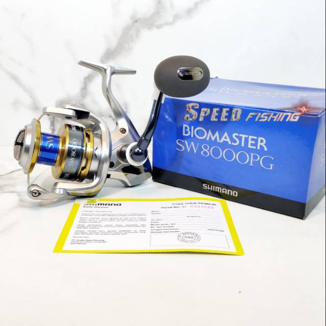 Biomaster SW 8000PG Reel Shimano Garansi Resmi 8000 PG
