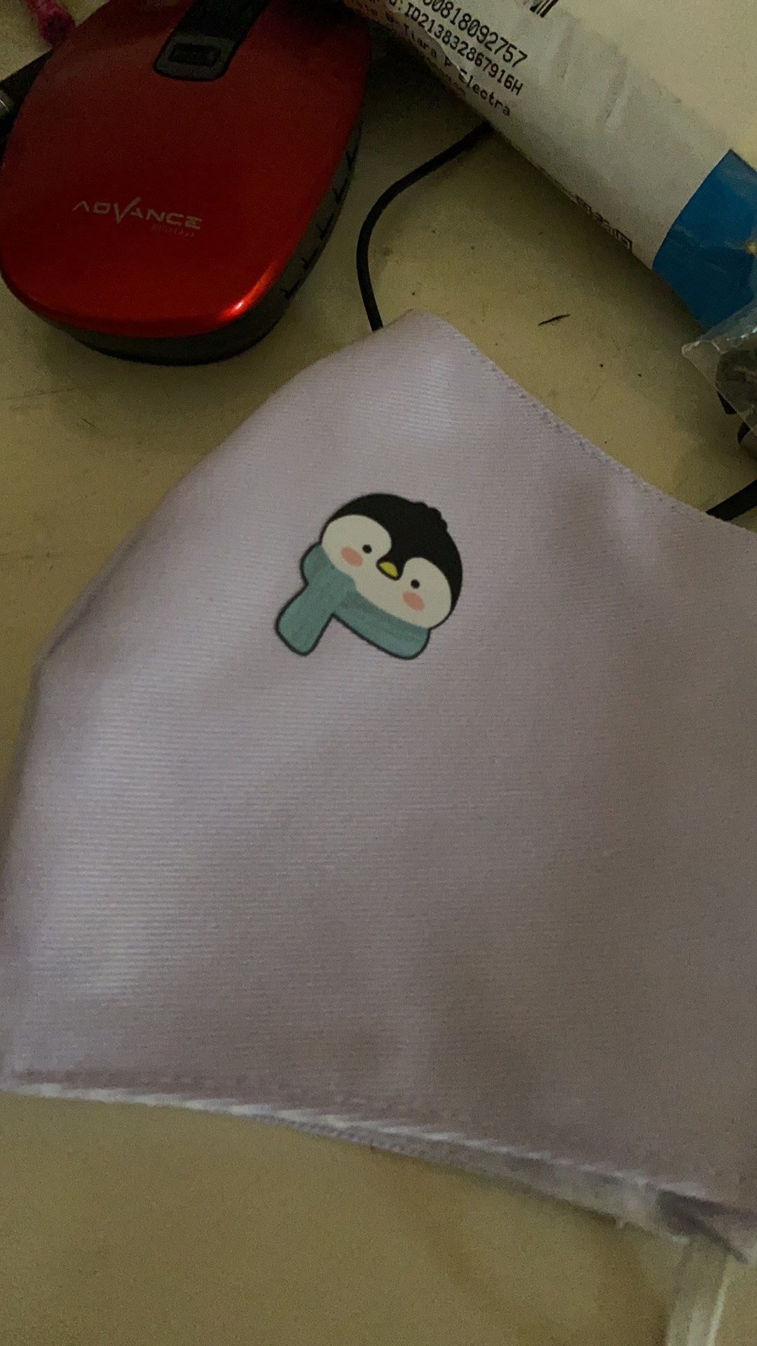 Masker Kain Putih Edisi Natal