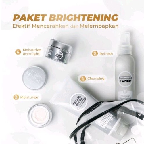 Skinmology Paket 5in1 Lightening Booster Series Mencerahkan | Bening Skincare | Skinmology Benings