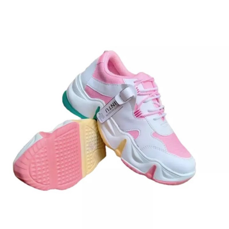 Sepatu Wanita Rainbow Sepatu Sneakers Jintu Sepatu Terbaru Jintu Pelangi