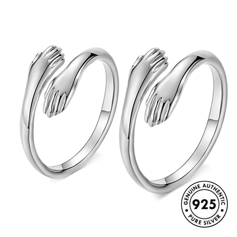 Cincin Pasangan Sterling Silver 925 Untuk Pria / Wanita