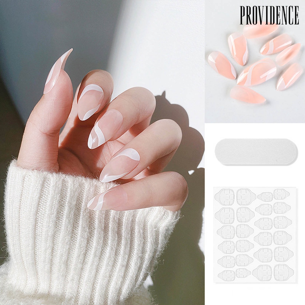 Providence 1 Set Patch Kuku Motif Api Warna Pink Bahan Abs Untuk Nail Art