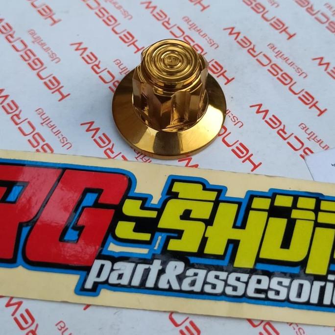 Baut Mur Pengencang Mur Shock Belakang Topi Probolt Belimbing M10 Drat 14 Wave 125 Rx King