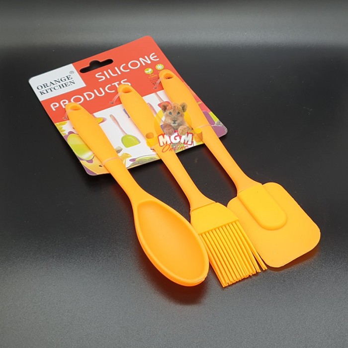 Spatula set3 silikon kuas silicone sendok aduk set Peralatan Masak set