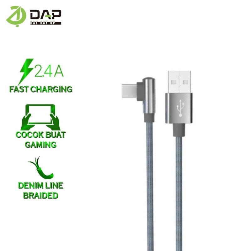 Kabel Data Gaming DAP D-L02T USB TYPE-C Kabel Charger Gaming DAP D-L02T TYPE C Kabel Casan Gaming DAP D-L02T USB TIPE C Original