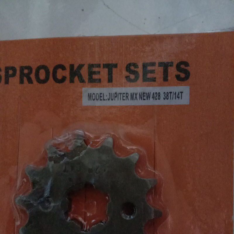 Gear Gir Set Depan Belakang JUPITER MX NEW 135 BARU 428 14T 38T Sprocket Girset Gearset-1
