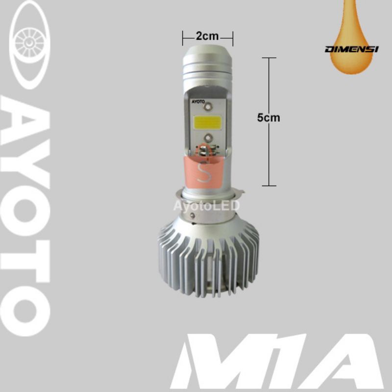 LAMPU DEPAN LED AYOTO M1A H6 T19 PNP MODEL KIPAS BEBEK MATIC