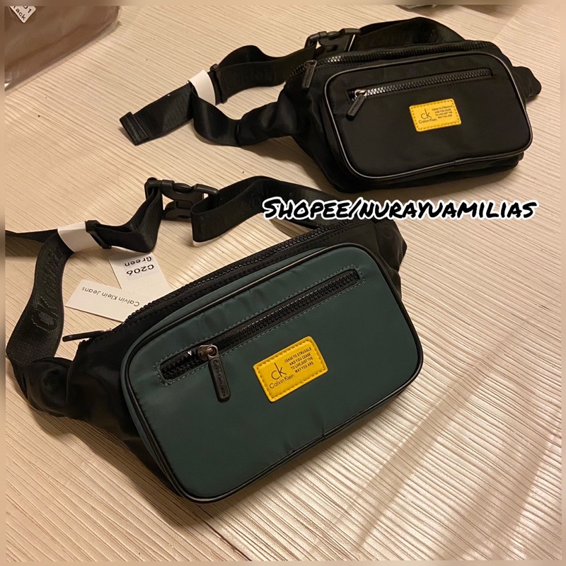 Tas selempang pria Calvin Klein Waistbag anti air branded import waist bag pria wanita import