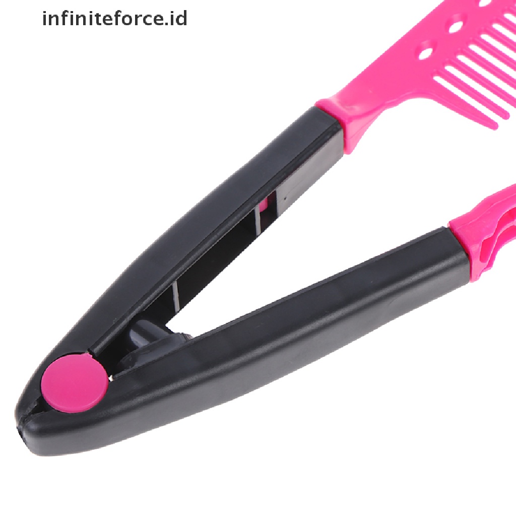 1pc Sisir Pelurus Dan Pengeriting Rambut Bahan Besi