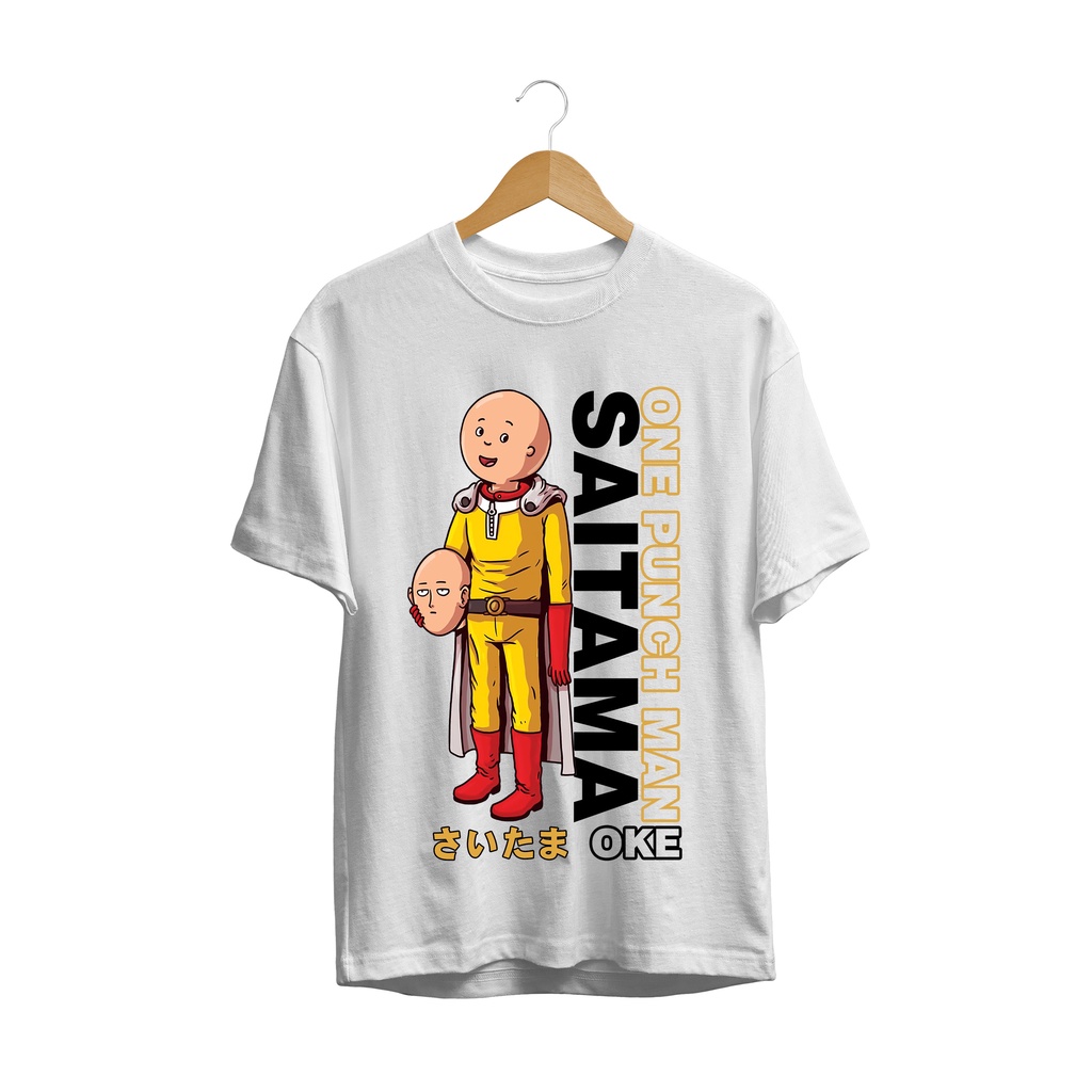 T-SHIRT KAOS DOUBLE FACE ONE PUNCH MAN SAITAMA STYLE ANIME JAPAN