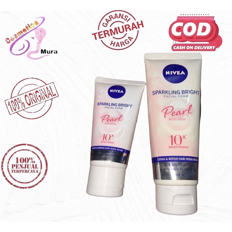 nivea sparkling white facial foam whitening - sabun wajah nivea facial foam