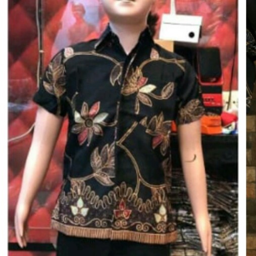 kemeja anak batik lengan pendek new