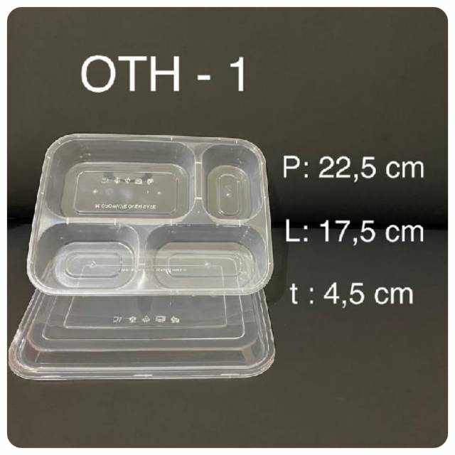 Thinwall OTIPack OTH1/  kotak makanan 4 sisi