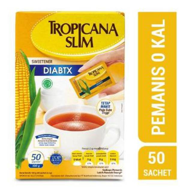 

TROPICANA SLIM SWEETENER DIABTX 125 gram [50 sachets]