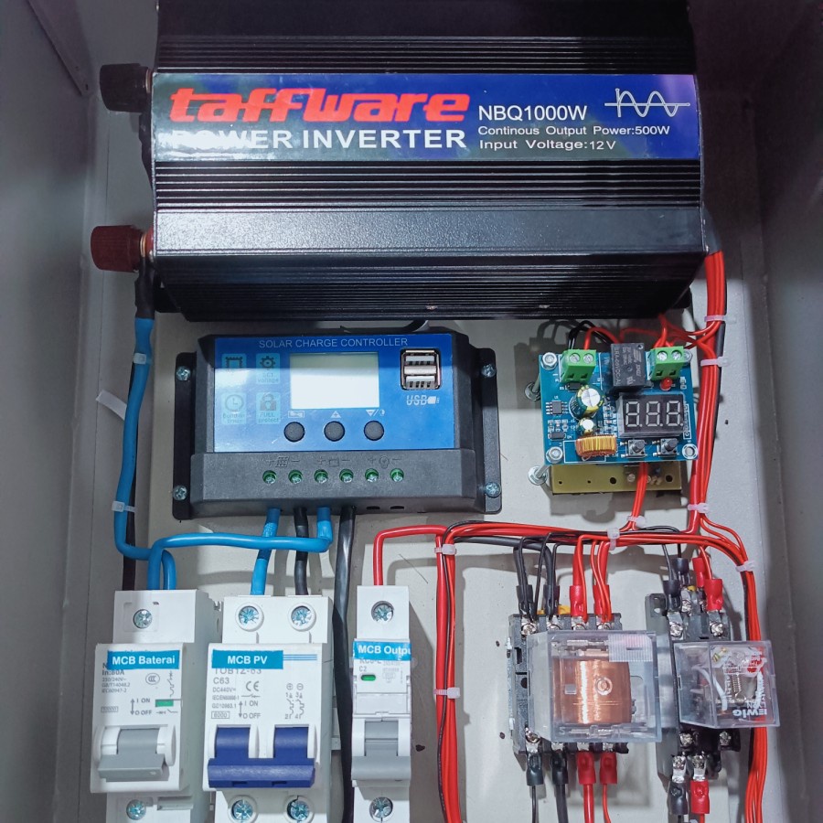 paket lengkap panel PLTS panel surya solar cell inverter SCC ATS