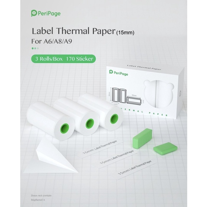 

Kertas Thermal Label untuk PeriPage A6 - label 15mm Terbaru