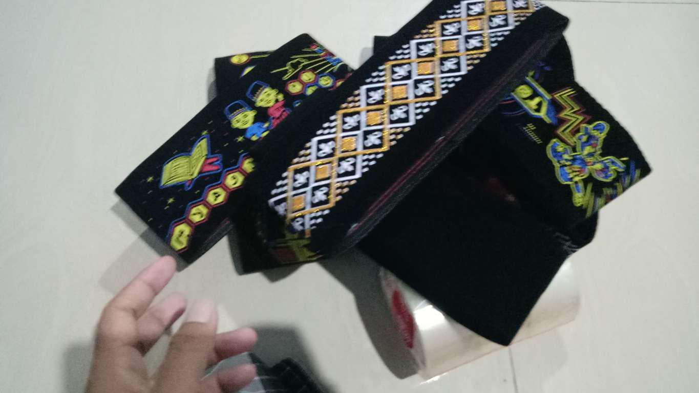 Songkok Batik Kolosebo - Peci Sablon Motif Biru Emas Silver Kopiah Kopyah Kopeah Ac Anak Dewasa