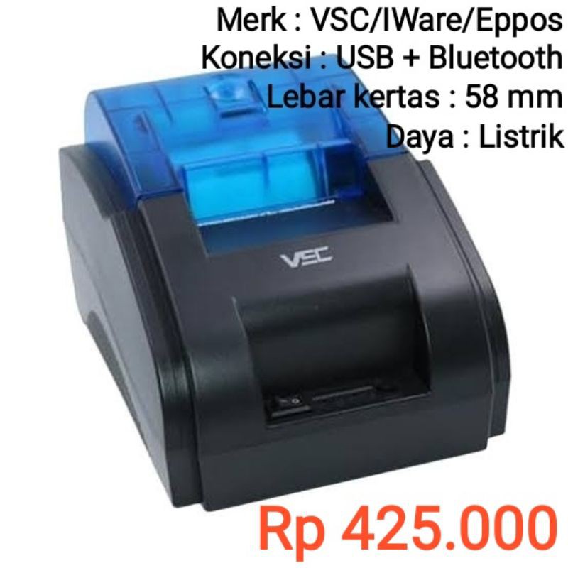 Printer Bluetooth Thermal + USB
