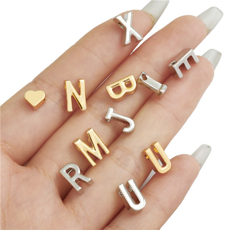 5 Pcs Z Cinta Huruf Hati Emas Perak Disepuh Zinc Alloy Pesona Liontin Anting-Anting Kalung Gelang DIY Membuat Perhiasan Aksesoris