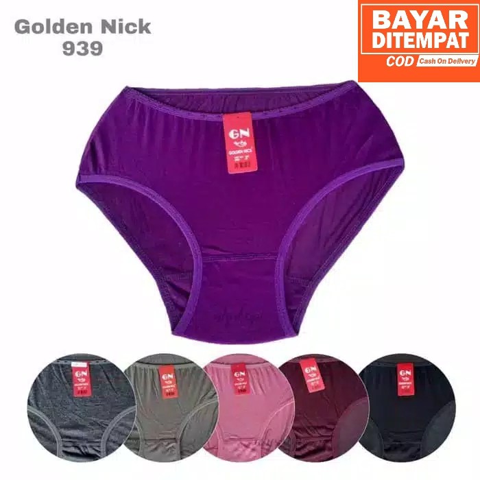 12pcs Celana Dalam Dewasa Golden Nick 937 &amp; 939 Warna Tua Dan Muda