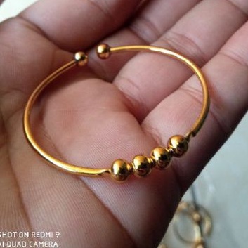 gelang titanium bola bulat
