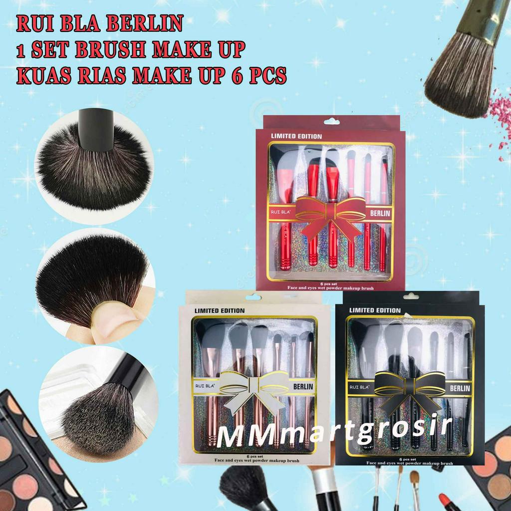 Rui Bla Berlin / Brush Make Up / Kuas Rias Make Up / 1 Set Isi 6pcs